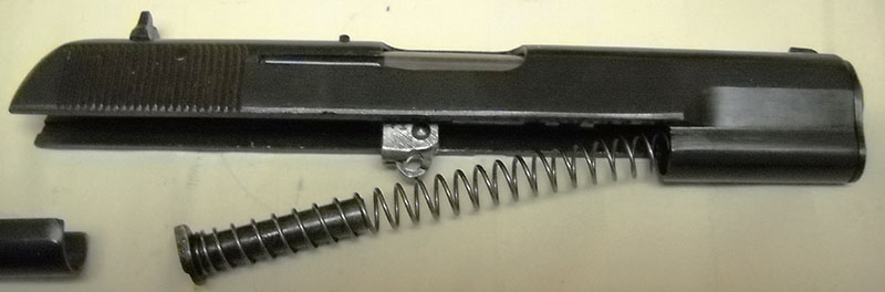 TTC slide with recoil spring extended
